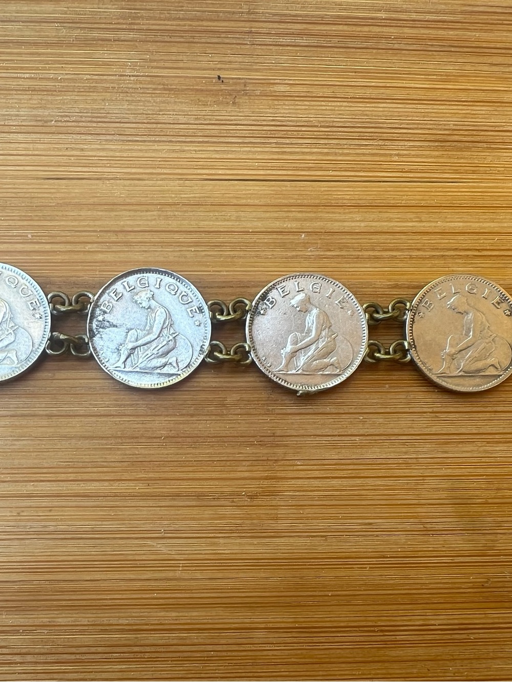 Vintage Coin Link Bracelet in Silver